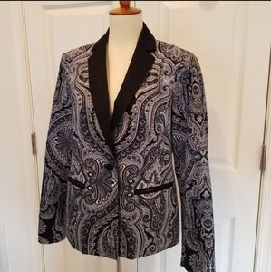 COLDWATER Creek | Paisley Tuxedo Blazer